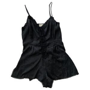 Vintage Victoria's Secret Gold Label Romper Playsuit Satin Women's Size Medium